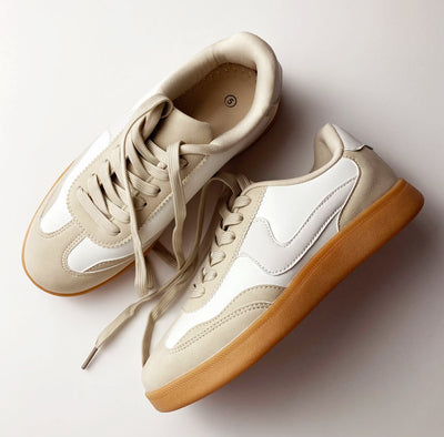 TENIS ASHER BLANCO Y BEIGE